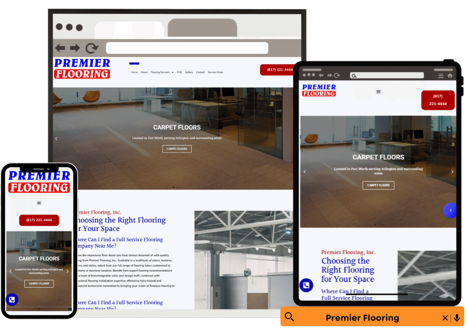 Artisan Wood Flooring website preview