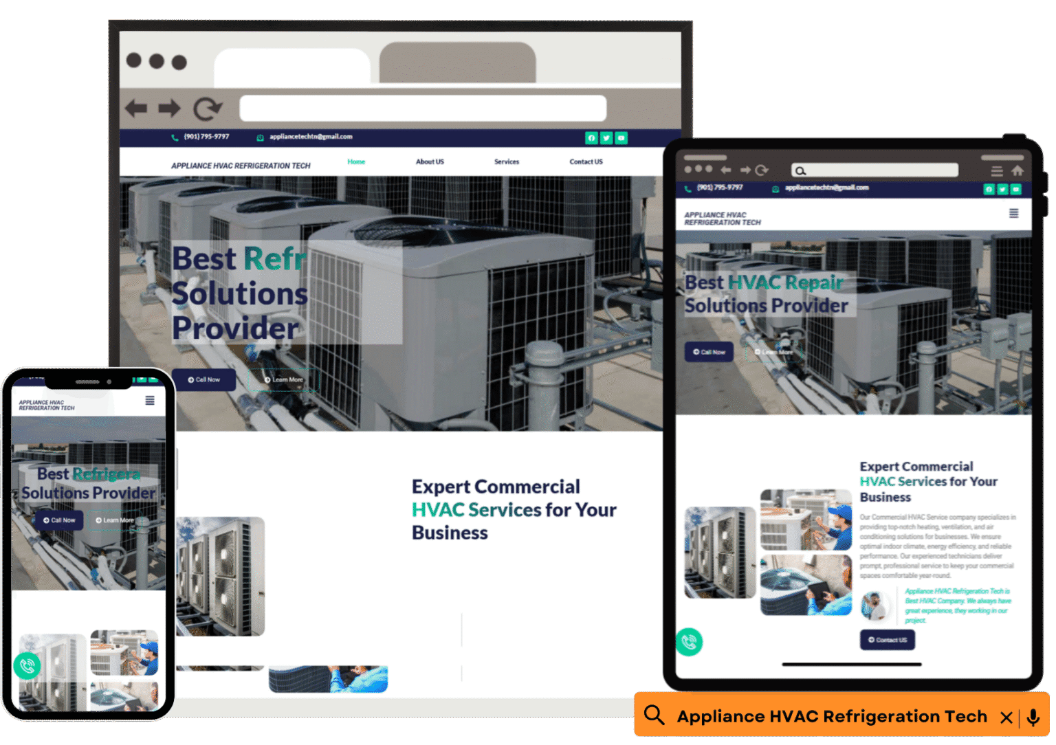 BreezeFlow HVAC website preview