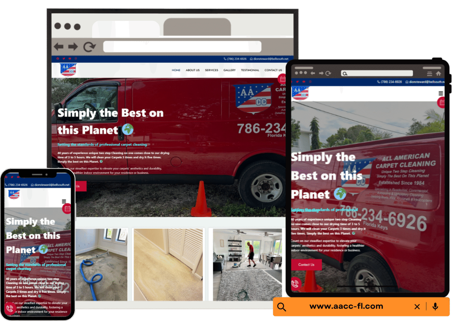 CrystalClean Carpet Care website preview