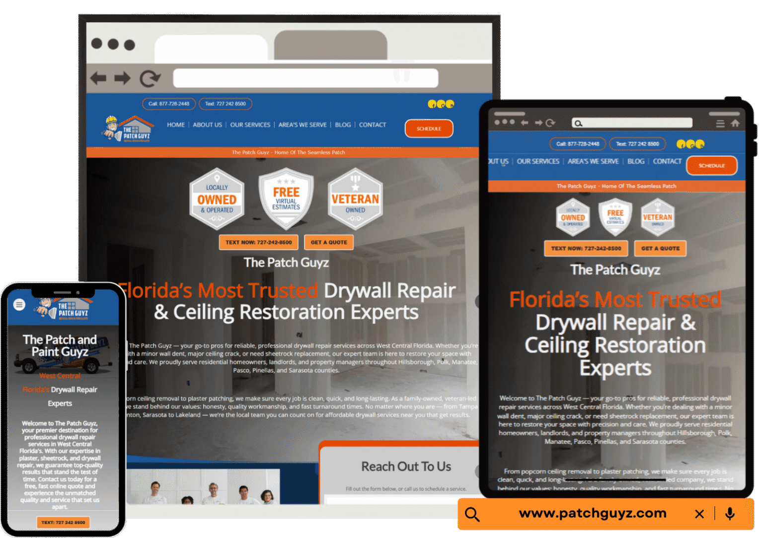 RapidRestore Emergency Services website preview