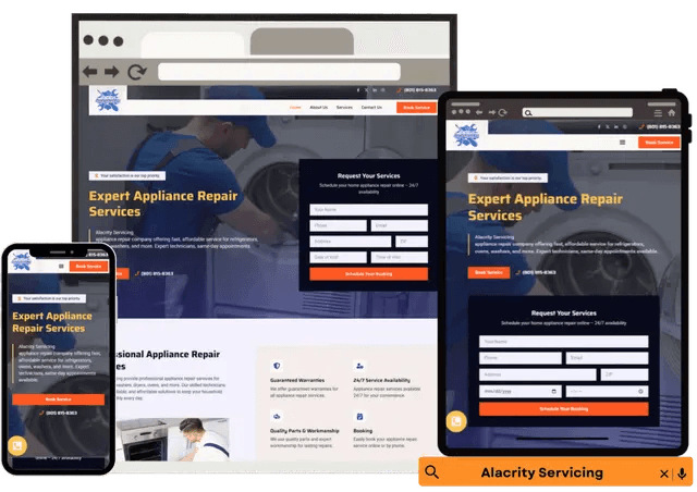 ProTech Appliance Repair website preview