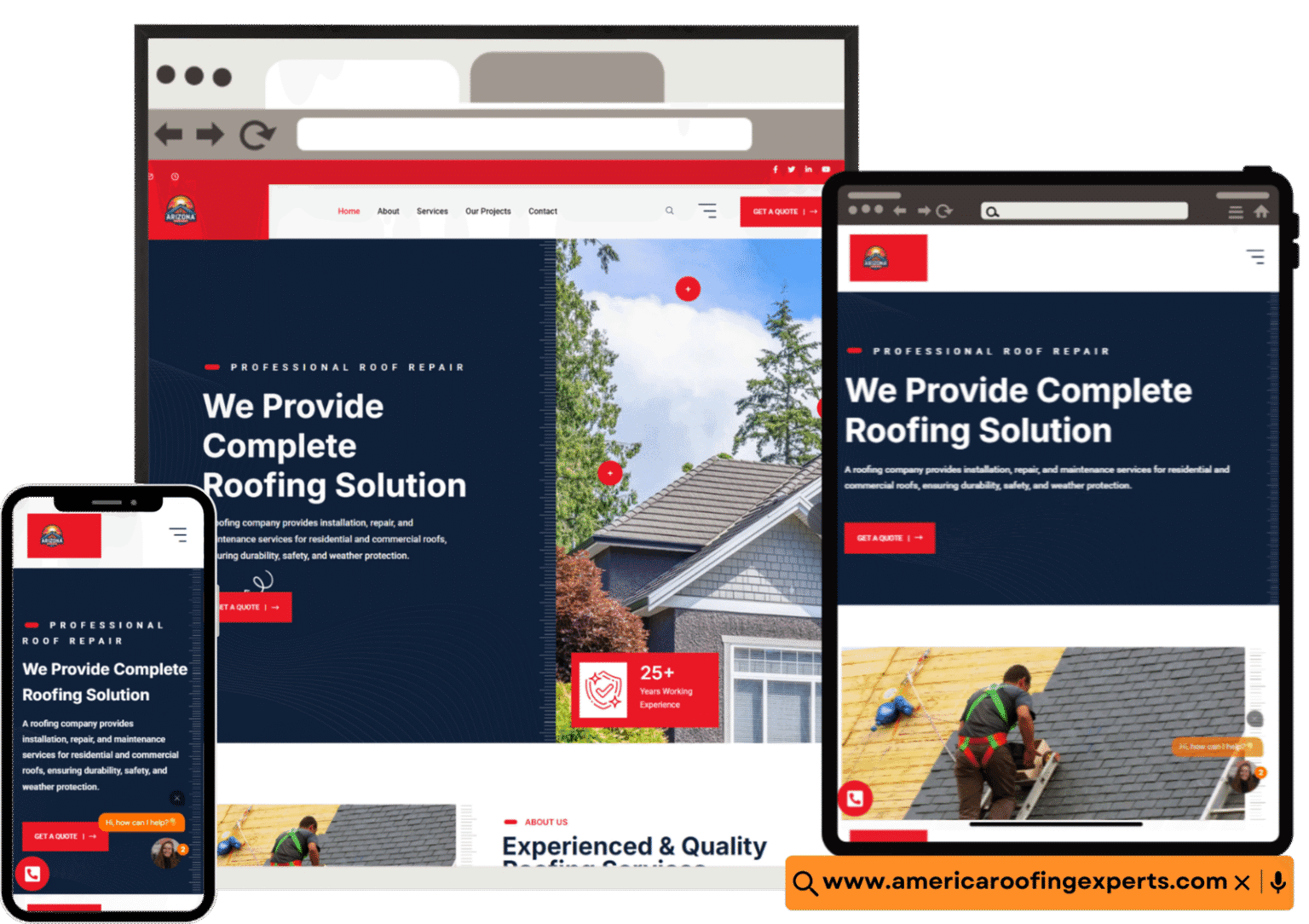 Summit Peak Roofing website preview
